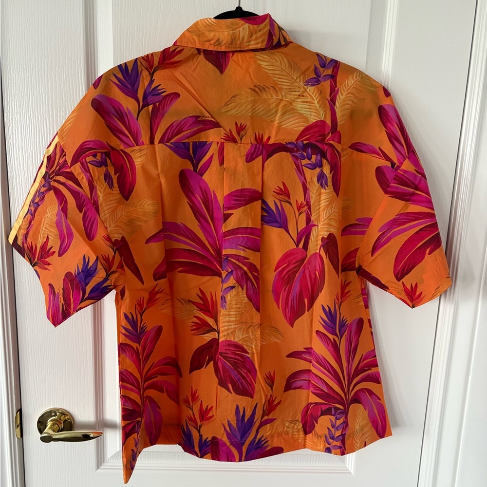 Farm Rio x Adidas Unisex/women’s Orange Floral Shirt size S - Picture 7 of 8